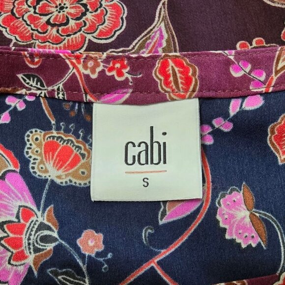 Cabi Festive Long Sleeve Floral Boho Maxi Dress Sz S - Picture 9 of 11